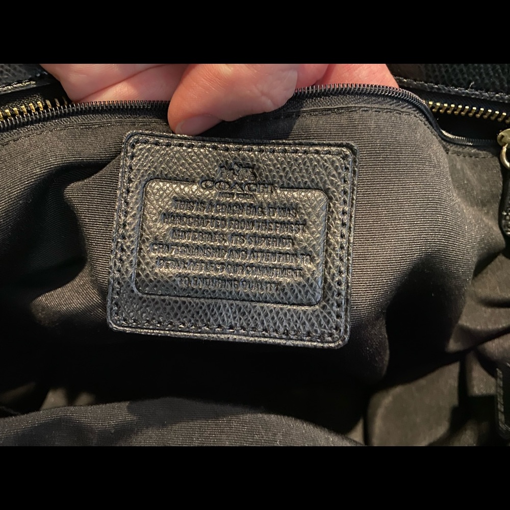 COPY - Gorgeous Coach Diaper Bag, Black Leather - Picture 3 of 7